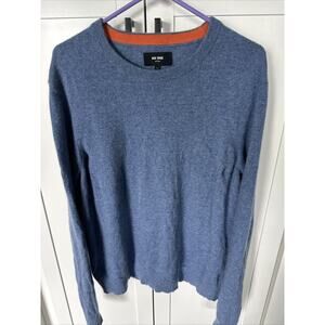 Jack Spade Men's 100% Cashmere XL Crewneck Sweater Blue Knitted Pullover